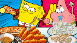 باب اسفنجی و پاتریک  غذای خوب...