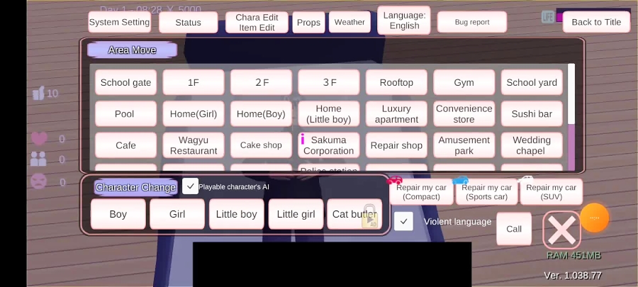 آموزش آب دهن در بازی ساکورا اسکول پارت دوم ( کپی ممنوع اولین نفرم )