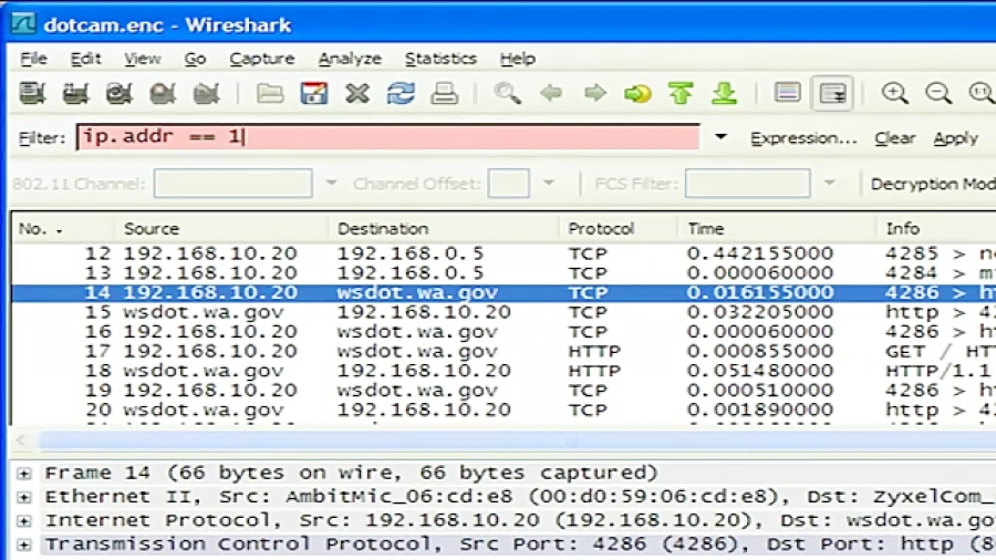 Wireshark IP Address, TCP/UDP Port Filters