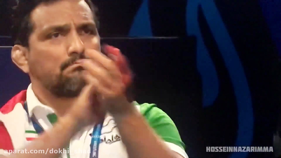 کشتی حسن یزدانی در مقابل حریف...