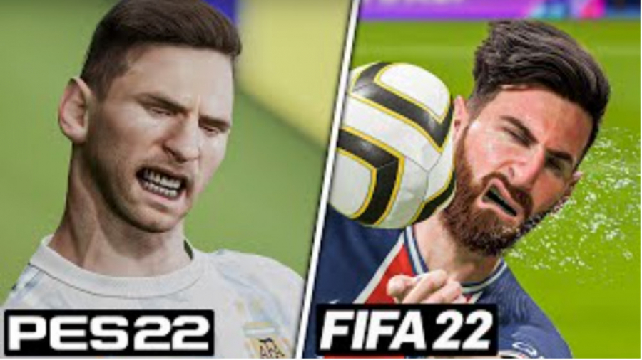 مقایسه گرافیکی فیفا 22 و eFootball ( Pes 2022 )