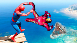 ایرونمن و اسپایدرمن در GTA 5