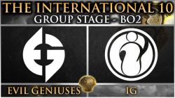 مسابقات جهانی The International 10 | مرحله گروهی Evil Geniuses - IG