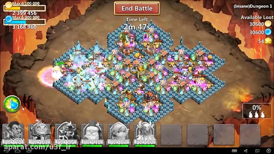Castle Clash Insane Dungeon 1-5 f2p player