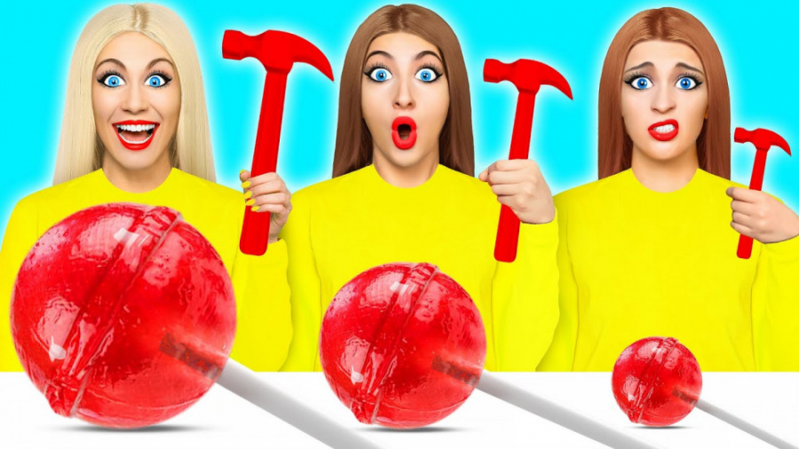 چالش دخترونه صورتی زرد نارنجی