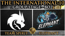 مسابقات جهانی The International 10 | مرحله گروهی Elephant - Team Spirit
