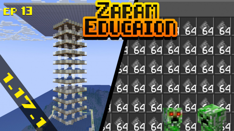 توی ماینکرفت سروایول سخت یه مزرعه کریپر خیلی بزرگ ساختم Zapam Education EP - 13