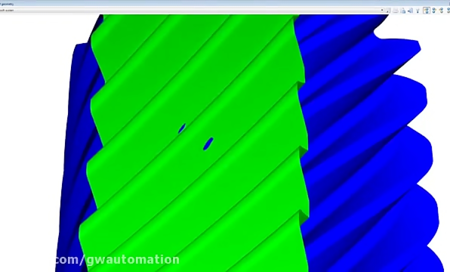 Worm Shaft / Helical Gear Contact Pattern.