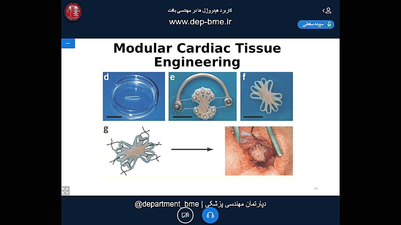 وبینار کاربرد هیدروژل ها در مهندس بافت جرمگیری