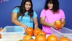 مری و ایزی چالش اسلایم کدو تنب...