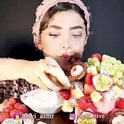 فود اسمر مای فود  میوه و خامه