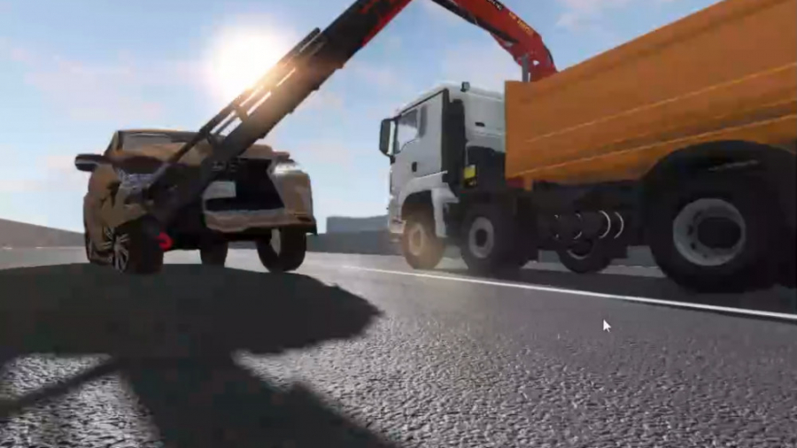 بازی شبیه ساز تصادف تست تصادف ماشین برخورد کامیون با لکسوسBeamNG. drive MOD