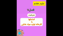 علوم پایه هفتم فصل ۱۱ شباهت سلول با کارخانه مواد غذایی علوم پایه هفتم فصل ۱۱ شباهت سلول با کارخانه مواد غذایی