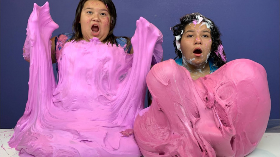 ساخت اسلایم پفکی صورتی با مری...