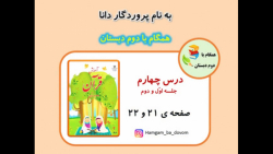 آموزش قرآن دوم دبستان (درس چهارم _ جلسه اول و دوم)