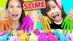 چالش اسلایم دخترونه با دستکش