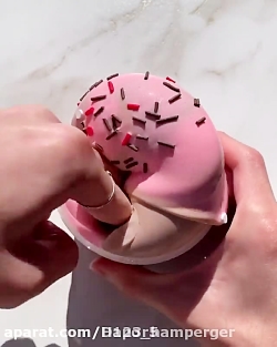 اسلایم شکلاتی رنگ با جینیگیلی...