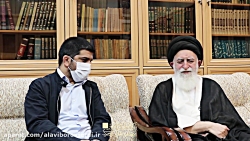 دیدار حضرت آیت الله علوی بروجردی مدظله العالی با جناب آقای علیرضا دبیر