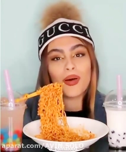 مونا فود چالش تند ترین نودل دن...