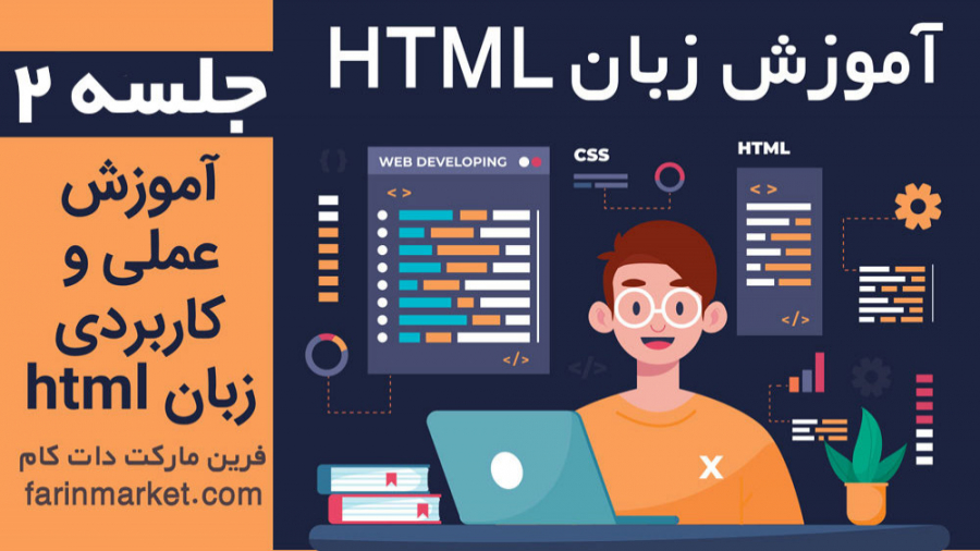 آموزش HTML | قسمت  دوم : بررسی ساختار و معرفی تگ های html | فرین مارکت زمان1150ثانیه
