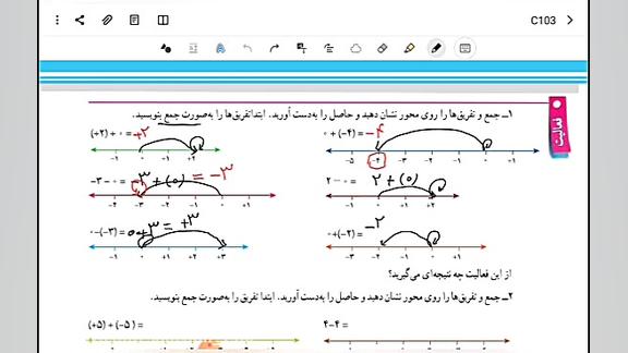 تدریس صفحه 14 و 15 و 16 کتاب ریاضی هفتم فصل 2 معرفی عدد های علامت دار زمان1855ثانیه