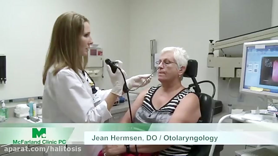 لارنگوسکوپی حنجره قابل انعطاف (flexible laryngoscopy) پروتز دندان