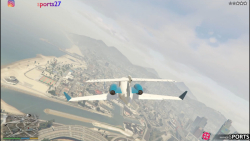 گیم پلی بسیار جذاب GTA V گردش در شهر با هواپیما همراه مایکل