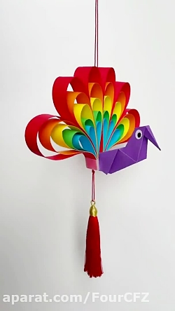 آموزش کاردستی با کاغذ رنگی آمو...