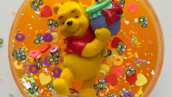 اسلایم شفاف نارنجی اسلایم کریس...