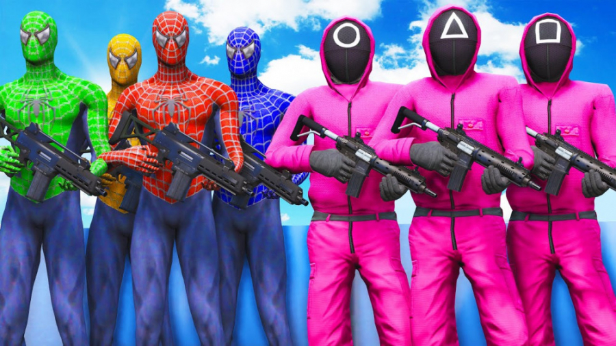 نبرد تیم مرد عنکبوتی با سربازا...