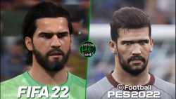 مقایسه ی فیس بازیکنان لیورپول در فیفا 22 و eFootball ( pes 2022 )