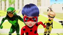 دختر کفشدوزکی و گربه سیاه دوبل...