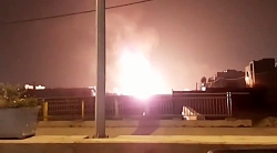 آتش سوزی خط لوله گاز در شادآبا...