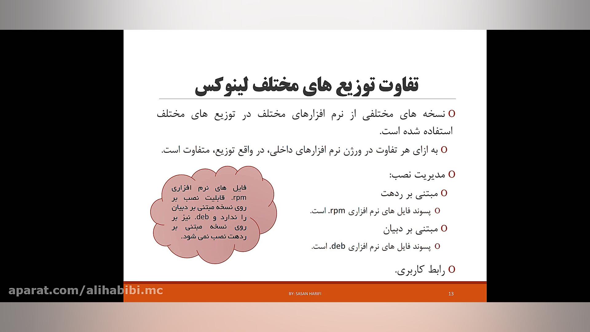 علی حبیبی _ قسمت اول _ معرفی لینوکس_ آزمایشگاه سیستم عامل_دکترجواد محمد زاده زمان752ثانیه