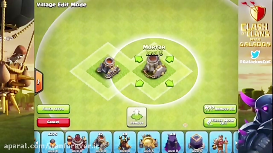 ویدیئو معرفی اینفرنو لول 4 و مورتار لول 9 کلش اف کلنز زمان303ثانیه