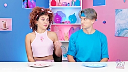 چالش جالب  خوردن فقط 1 رنگ غذا...