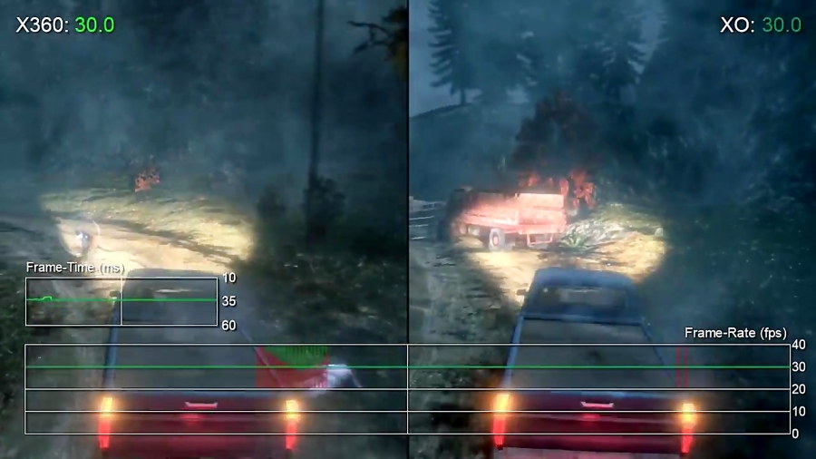 آنالیز فریم ریت بازی Alan Wake XO VS X360