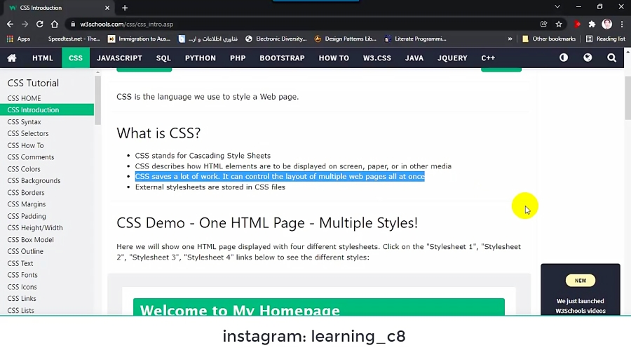 ویدیو شماره 48 - کارگاه طراحی صفحات وب  طراحی صفحه کار با  CSS   قسمت اول زمان1793ثانیه