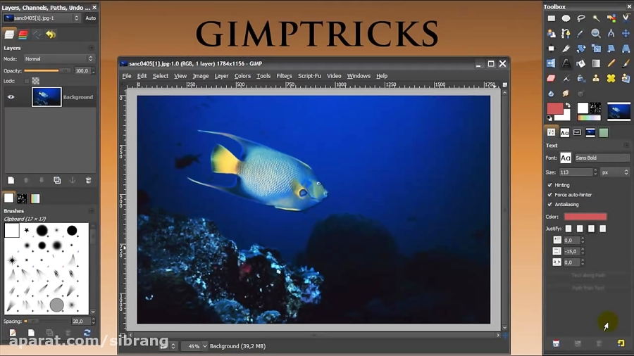 GIMP19Rounded corners in GIMP (spoken version)