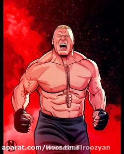 تم ورود براک لزنر به کشتی کج w...