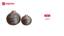 دیجی کالا | گلدان لیلپار طرح حلقه مدل HOA-1203 B مجموعه دو عددی