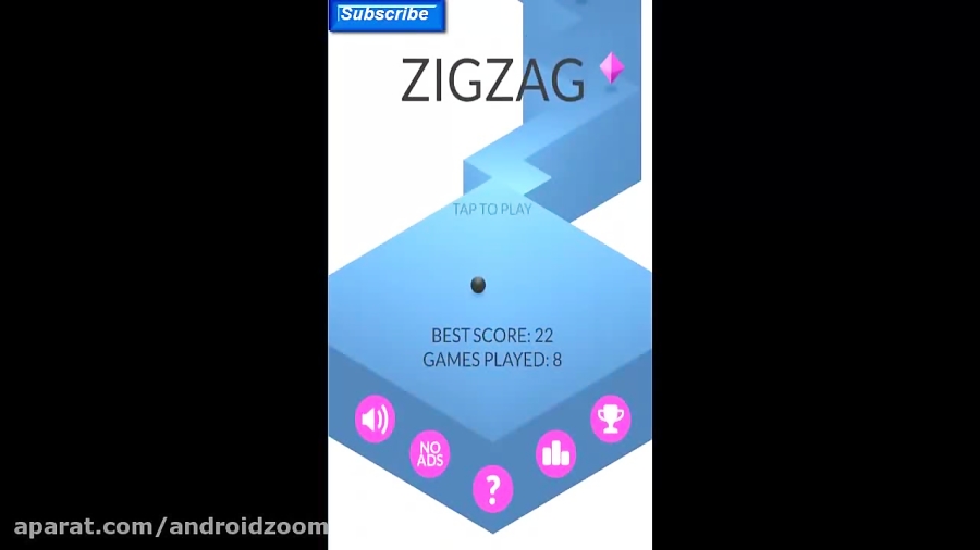بازی ZigZag  بازی آرکید سخت و اعتیاد آور زیگ زاگ برای اندروید زمان57ثانیه