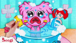 ایده کارتونی  روتین حمام کیسی...