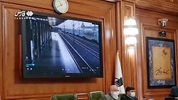فیلم لحظه برخورد دو قطار متروی کرج - تهران