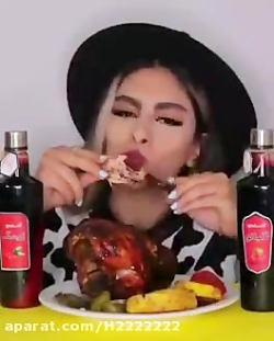 چالش اسمر فود مونا فود مرغ سوخ...