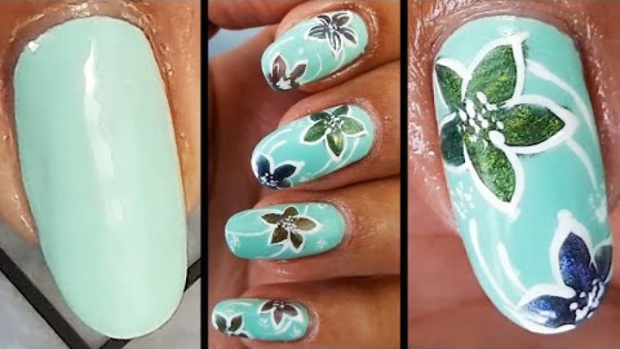 ایده های خلاقانه هنر ناخن _ دیزاین ناخن طرح گل