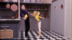 دختر کفشدوزکی و گربه سیاه