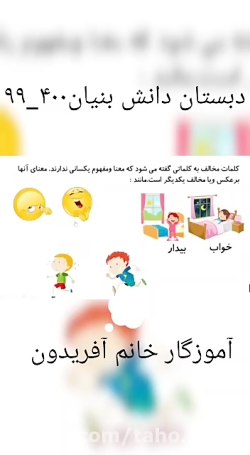 واژه سازی و بیاموز و بگو فارسی دوم دبستان