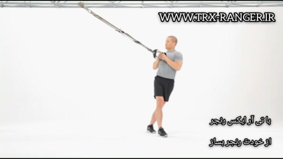 آموزش اصولی حرکات تی آر ایکس. تمرین هفدهم. TRX RESISTED TORSO ROTATION
