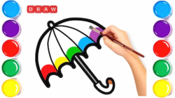 نقاشی چتر رنگی